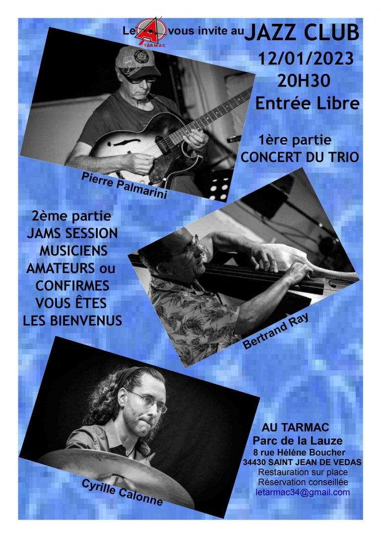 Flyer Jazz Club au Tarmac 34